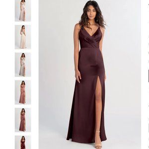 Jenny Yoo, Bridesmaid Maxi Dress - Beckett Style, Mahogany Color